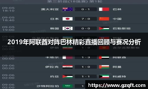 2019年阿联酋对阵巴林精彩直播回顾与赛况分析